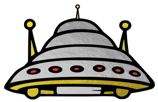 Silver Alien Spaceship UFO