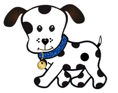 Spot Walking - Glitter dog collar & gold dog tag  Dog & Puppy Clip Art