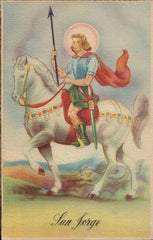 St. George Dragon Slayer Antique Post Card