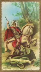 St. George Dragon Slayer Antique Post Card