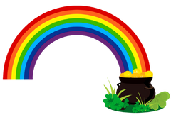 Rainbow Pot Of Gold - St. Patrick's Day Clip Art