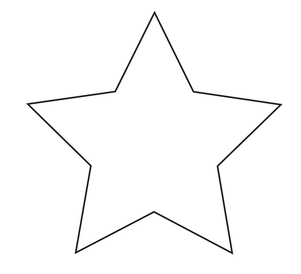 Stars - Template - Outline Pattern & All Sizes