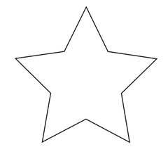 Stars - Template - Outline Pattern & All Sizes