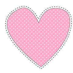 Pink Polkadot Heart PNG image