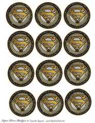 SUPER HERO BIRTHDAY Party Bundle 30 Images! Gold & Silver