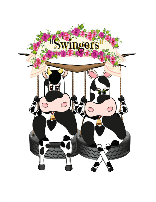 "Swingers" Cows 8X10 Print