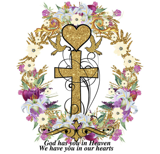 Sympathy - Cross Wreath For Facebook - Personalize