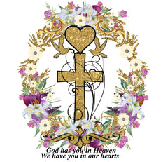 Sympathy - Cross Wreath For Facebook - Personalize
