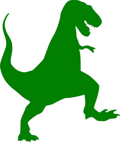 Green Dinosaur Silhouette