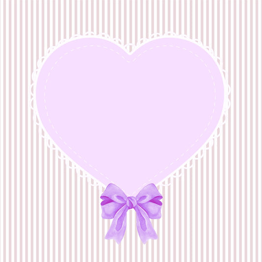 Lavender Eyelet Heart on Taupe Stripes 12x12 Scrapbook Page, Frame or Background