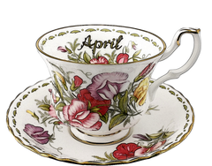 April Birthday Teacup clip art png transparent back image