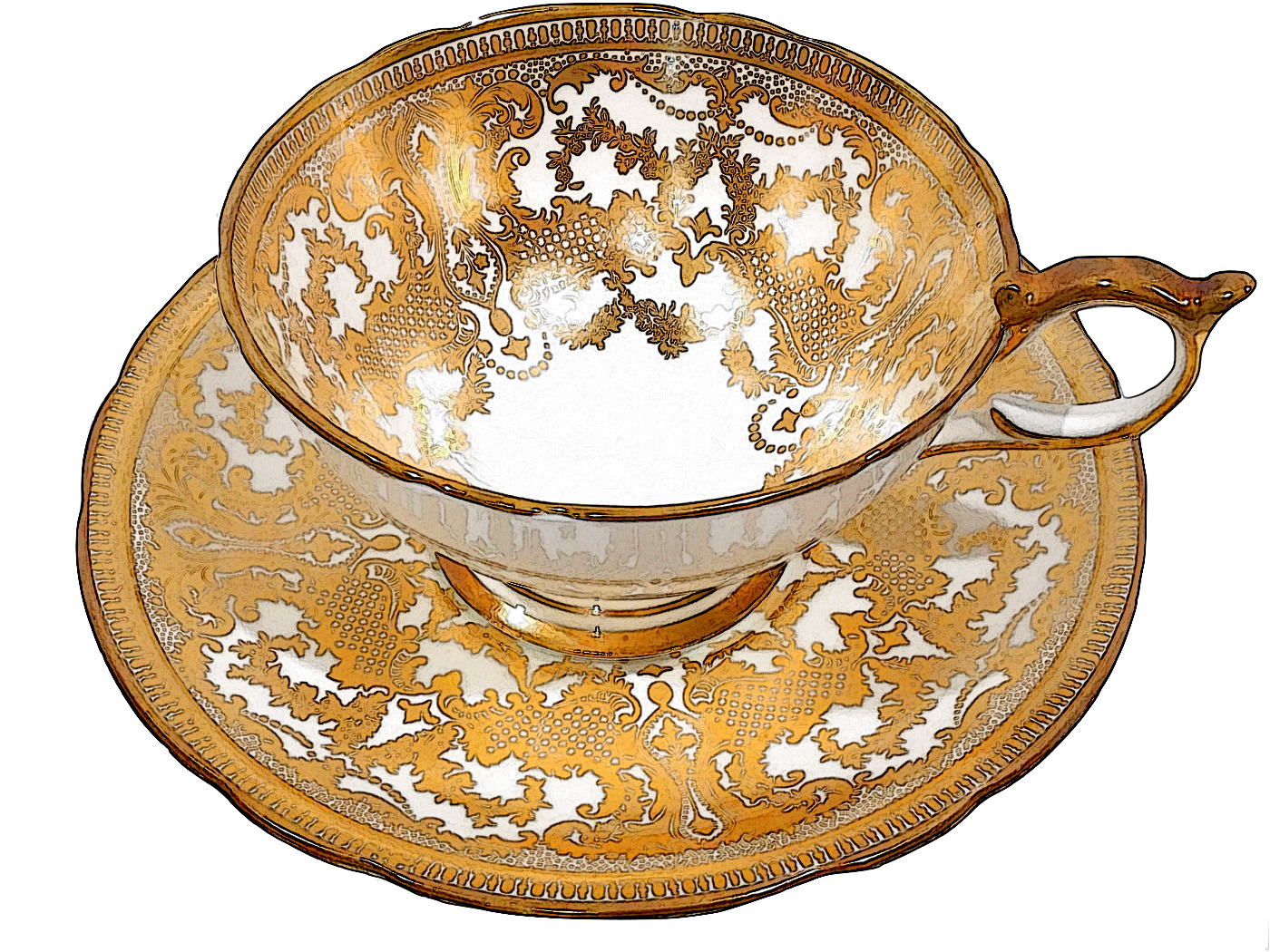 Teacup - Vintage Gold Teacup