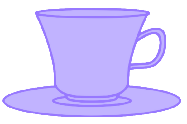 6 Lavender & Purple Teacups 6 separate images each different