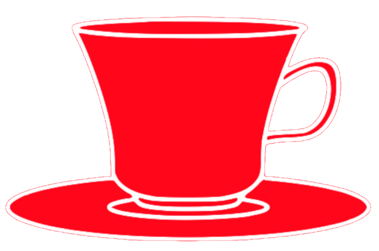4 Red Teacups 4 separate images each different