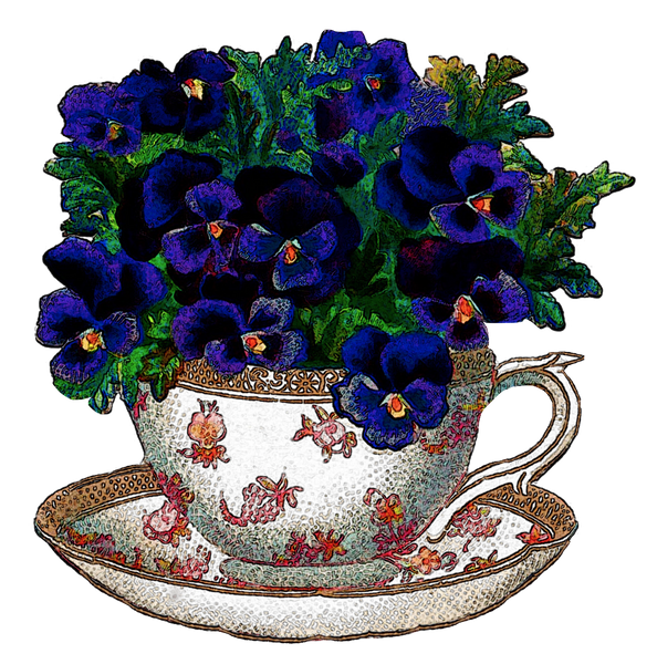 Teacup - Vintage Violets