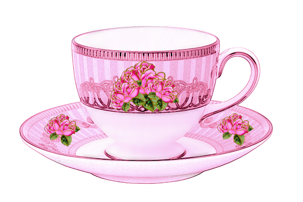 Teacup vintage pink roses