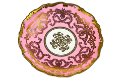 Teacup Saucer - Vintage Pink & Gold