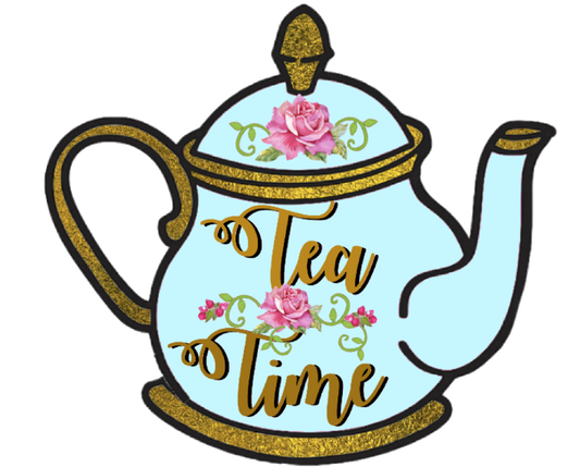 Tea Time Aqua Rose Gold Teapot - Beautiful Shabby Chic