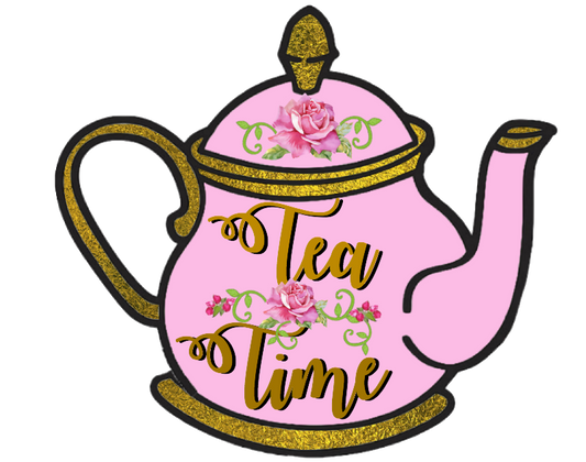 Tea Time Pink Rose Gold Teapot - Beautiful Shabby Chic