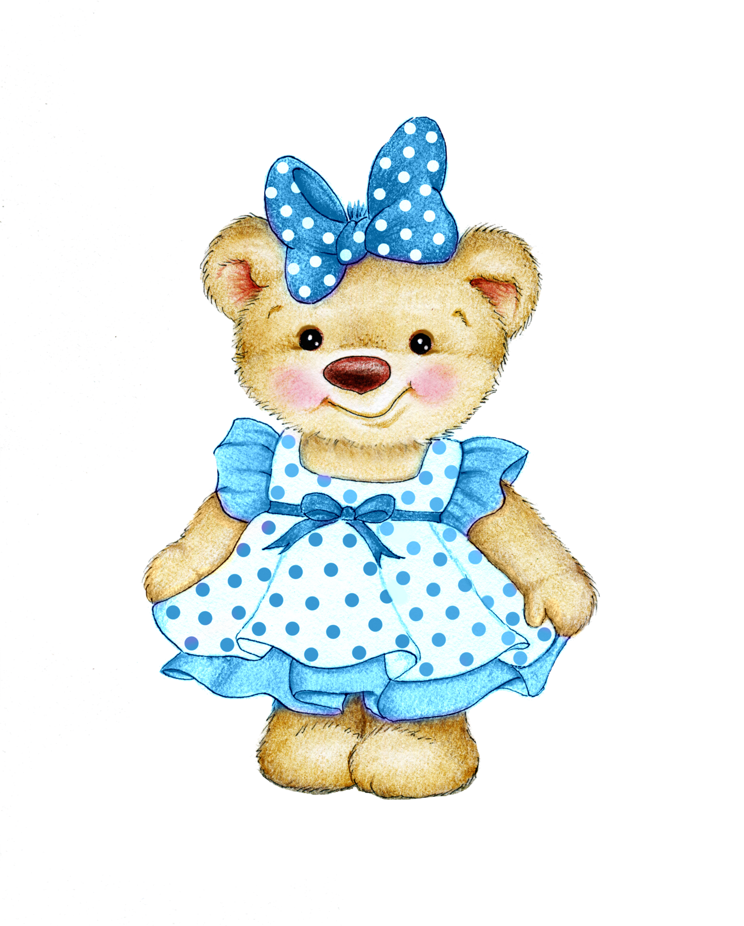 Teddy Bear Girl Blue