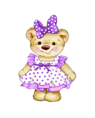 Teddy Bear Girl Purple