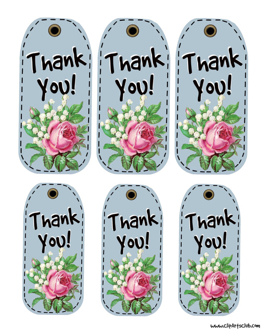 Dusty Rose Thank You Collage Sheet