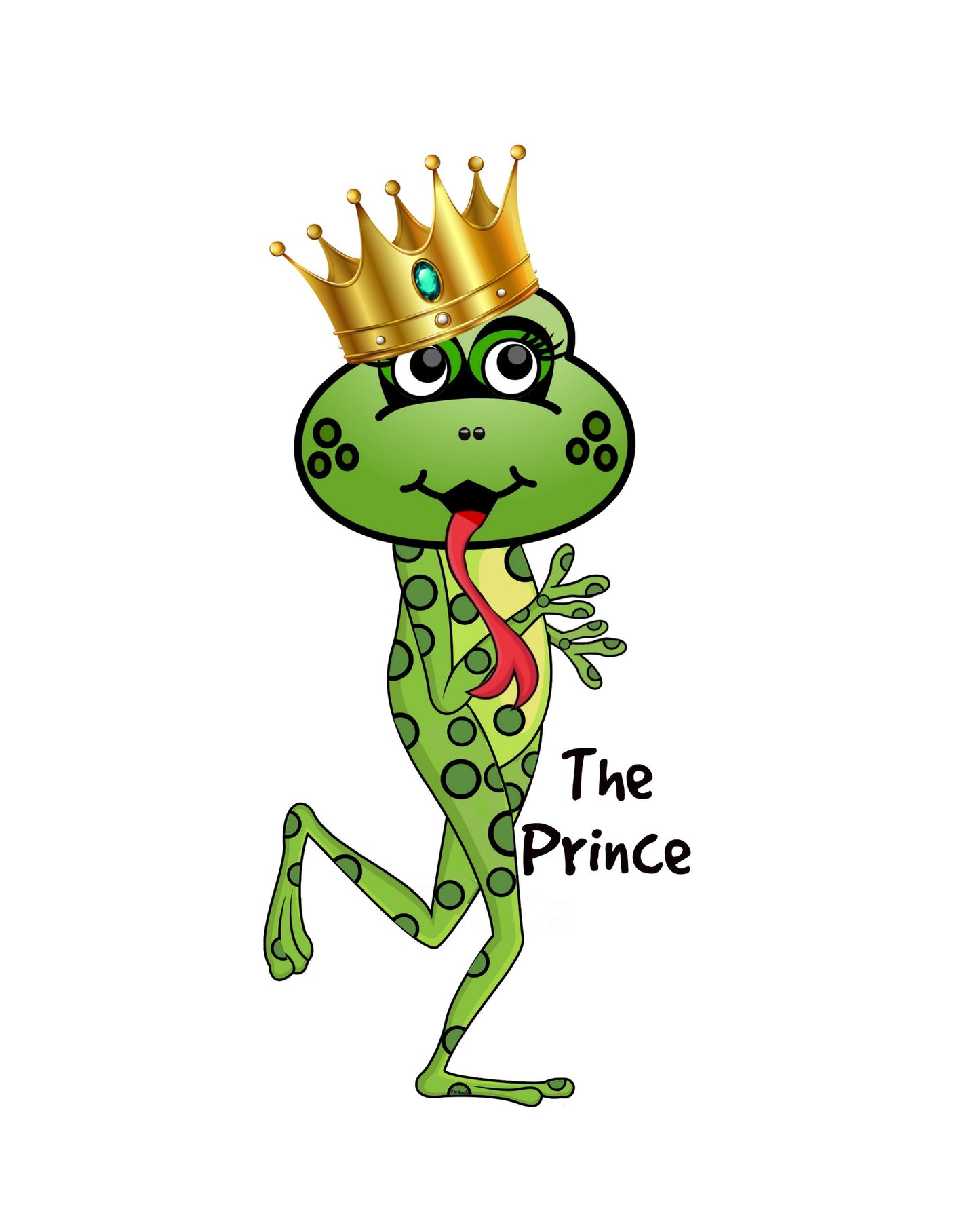 "The Prince"  Standing or Dancing Frog Print 8X10 & PNG image