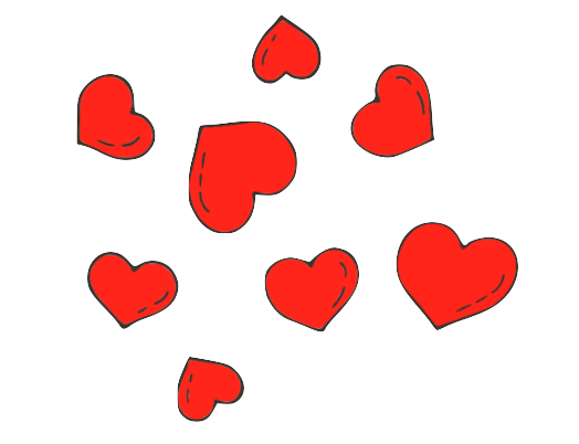 Red Little Hearts