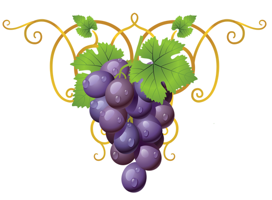 Beautiful Grapes - Grapevine & Gold Flourish