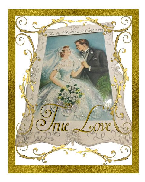 True Love  8x10 Wedding Sign - Vintage Wedding  set