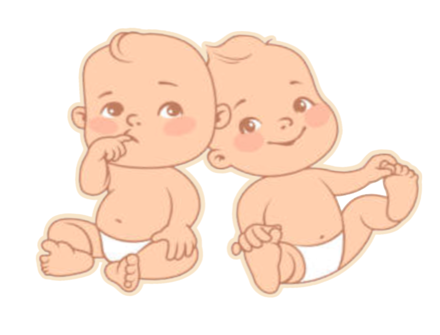 Adorable Baby Boys Twins Clip Art Transparent PNG Image