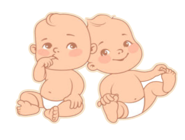 Adorable Baby Boys Twins Clip Art Transparent PNG Image