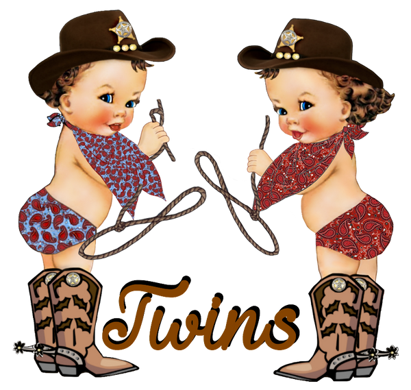 Twins - Baby Cowgirl & Cowboy