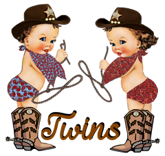 Twins - Baby Cowgirl & Cowboy