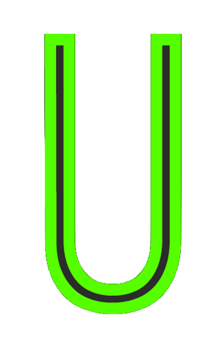 Alphabet Set - Green Neon Stick Caps