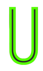 Alphabet Set - Green Neon Stick Caps