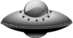 UFO Silver Flying Saucer