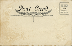 Vintage Blank Postcard DIY