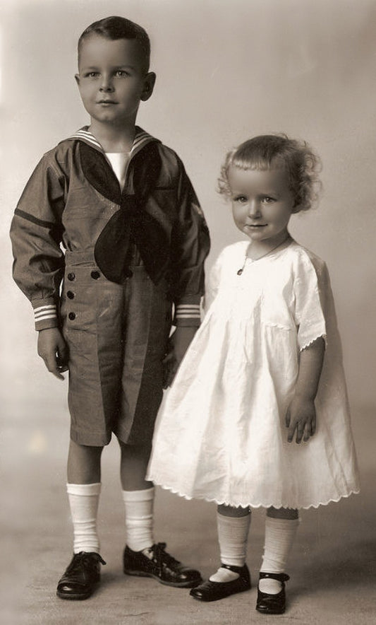 Vintage Photo Brother & Sister