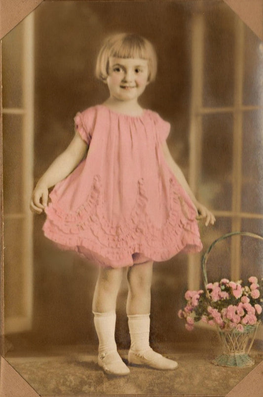 "My Pink Dress" Cute Vintage Photo