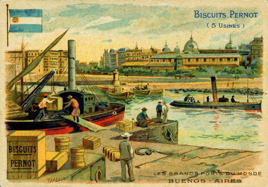 Buenos Aires  Port - Vintage Postcard