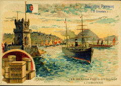 Les Grands Ports Du Monde Lisbonne Vintage Postcard