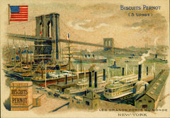 New York Port Vintage Postcard