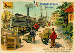 Les Grands Ports Du Monde Shanghai Vintage Postcard