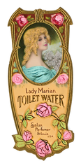 Vintage Beautiful Victorian Woman - Perfume Label- Bookmark #2 Lady Marian - Toilet Water