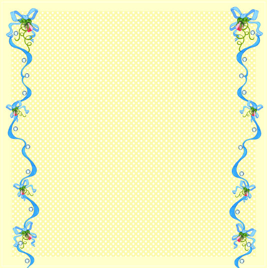 Victorian Baby yellow scrapbook page 12X12