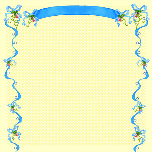 Victorian Yellow Baby Background Page 12X12