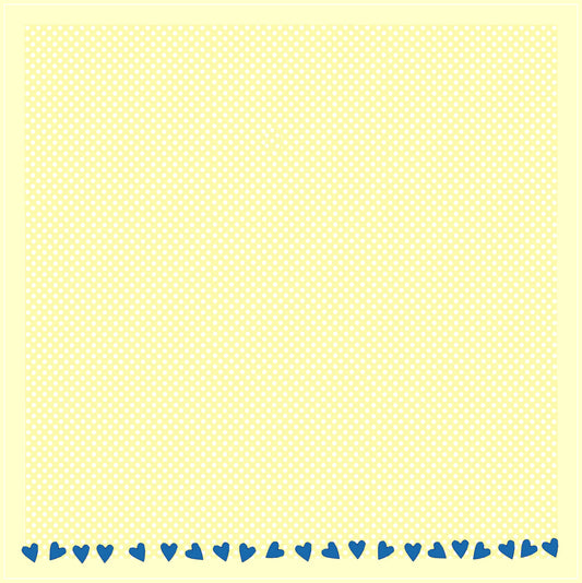 Victorian Baby yellow polkadot background 12X12
