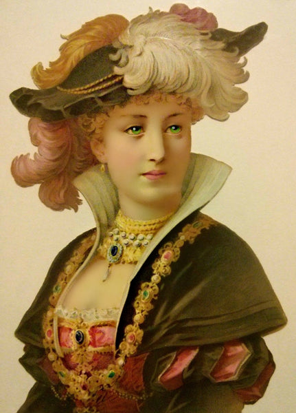 Victorian Beautiful Woman Card #6