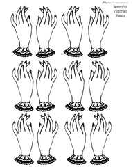 Victorian Black & White Hand Png Clip art image